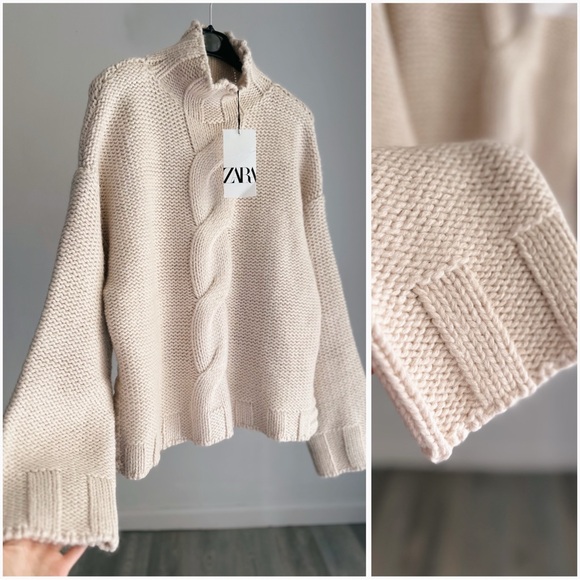 Zara Sweaters - ZARA CABLE KNIT SWEATER CHUNKY